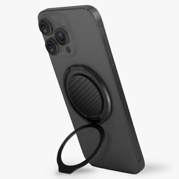 Uniq Gripfit Premium 360 magnētiskais turētājs ar statīvu – melns / oglekļa melns