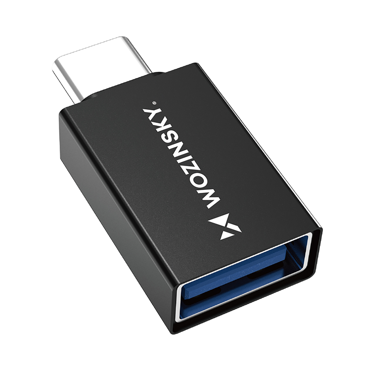 Wozinsky W10GY1S USB-C - USB-A 3.2 10Gb/s adapteris - melns