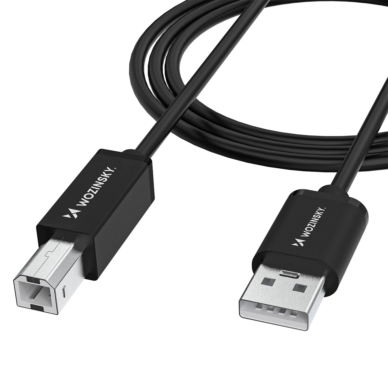 Wozinsky WKDDY3S USB-B - USB-A 480Mb/s kabelis 2m - melns