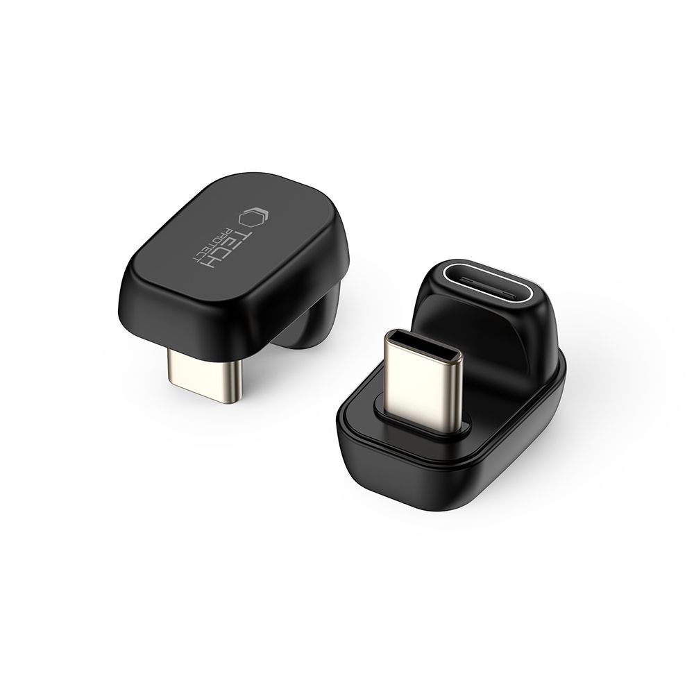 Tech-Protect Ultraboost AA04 USB-C leņķa adapteris - melns