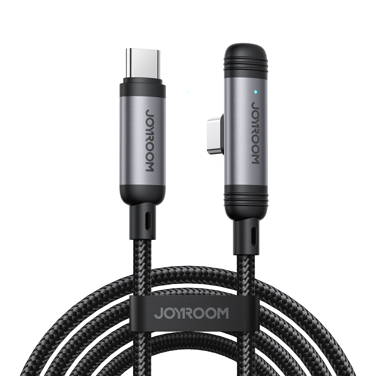 Joyroom S-A56 EnjoyX sērijas 90° USB-C - USB-C kabelis 60W 1.2m - melns