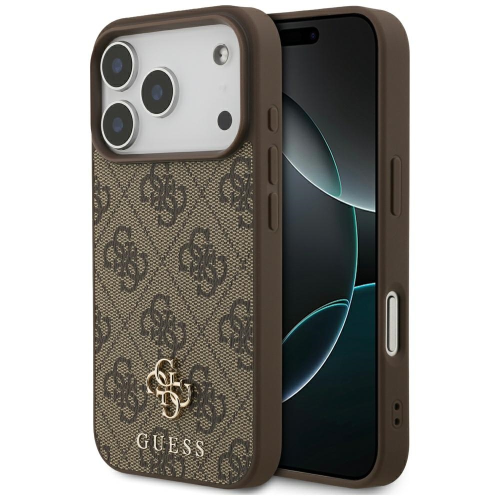Guess 4G Small Classic Logo MagSafe futrālis iPhone 17 Pro - brūns