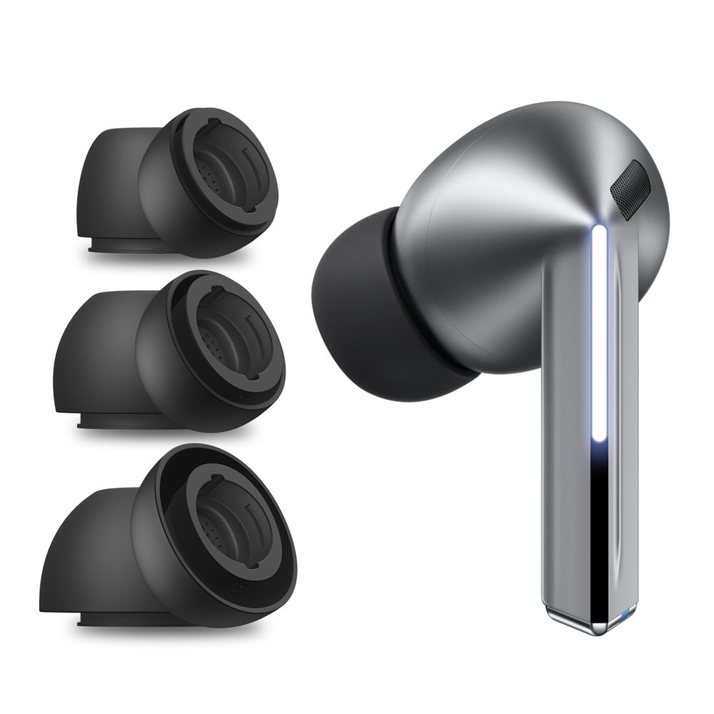 Tech-Protect ausu spilventiņi Samsung Galaxy Buds 3 Pro S / M / L izmēri - melni (3 gab.)
