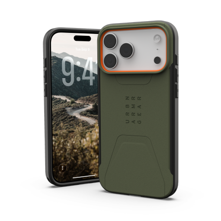 UAG Civilian MagSafe Maciņš iPhone 17 Pro Max - Olive Oranžs