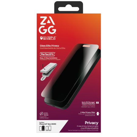 ZAGG Invisibleshield Glass Elite Privacy Glass iPhone Air