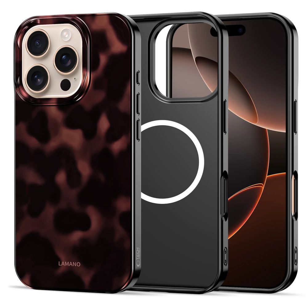 Tech-Protect Lamano Magnētiskais viedtālruņa apvalks iPhone 16 Pro Max - melns un sarkans