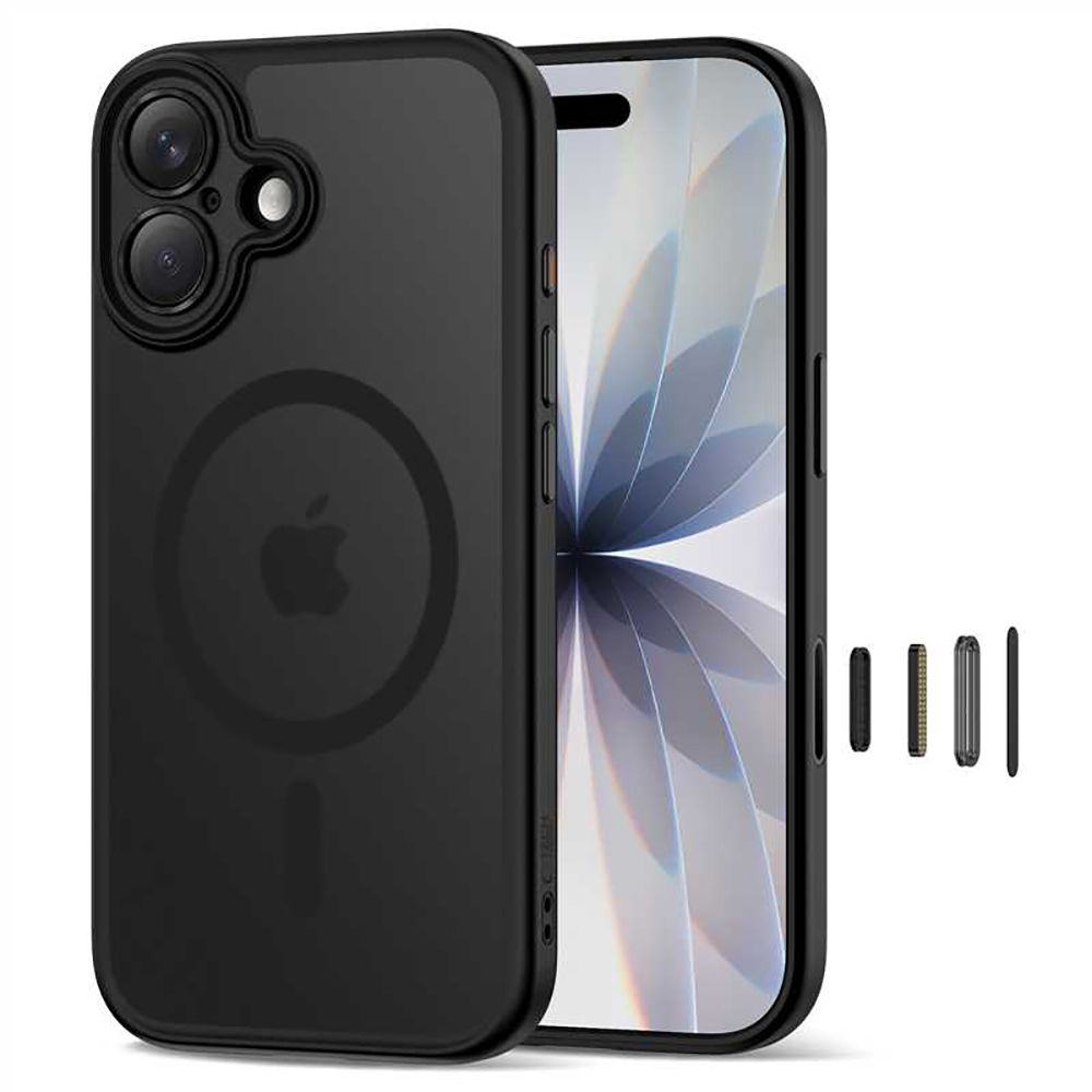 Tech-Protect Magpeak Magsafe CC viedtālruņa apvalks iPhone 17 - matēti melns