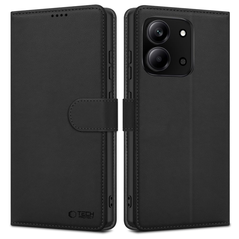 Tech-Protect Wallet viedtālruņa apvalks Xiaomi Redmi 15C 173mm / Poco 85C 173mm - melns