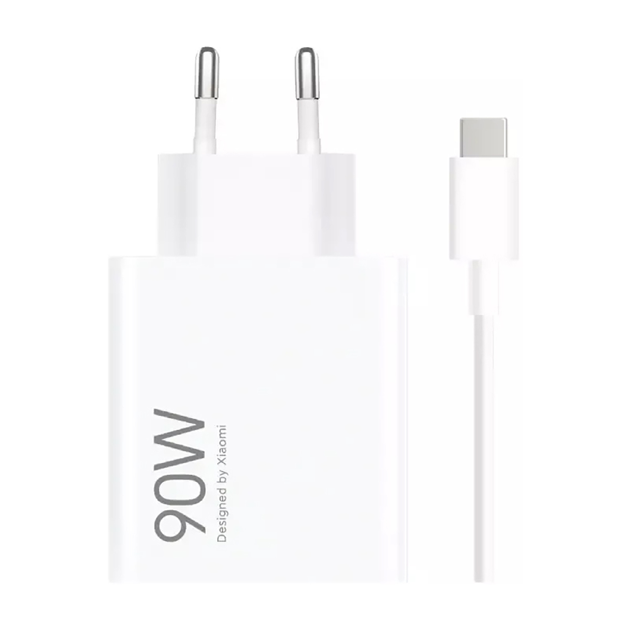 Xiaomi HyperCharge Combo 90W 6.1A USB-A sienas lādētājs ar USB-C kabeli - balts