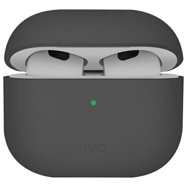 Uniq Lino silikona apvalks AirPods 4 - pelēks