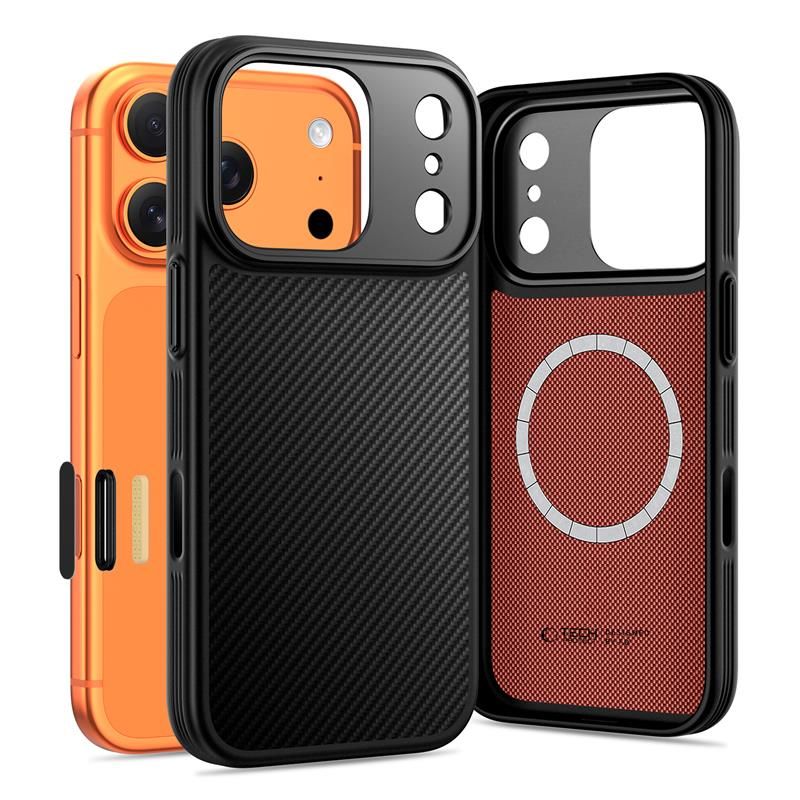 Tech-Protect Kevlar Aramid MagSafe maciņš iPhone 17 Pro Max melns