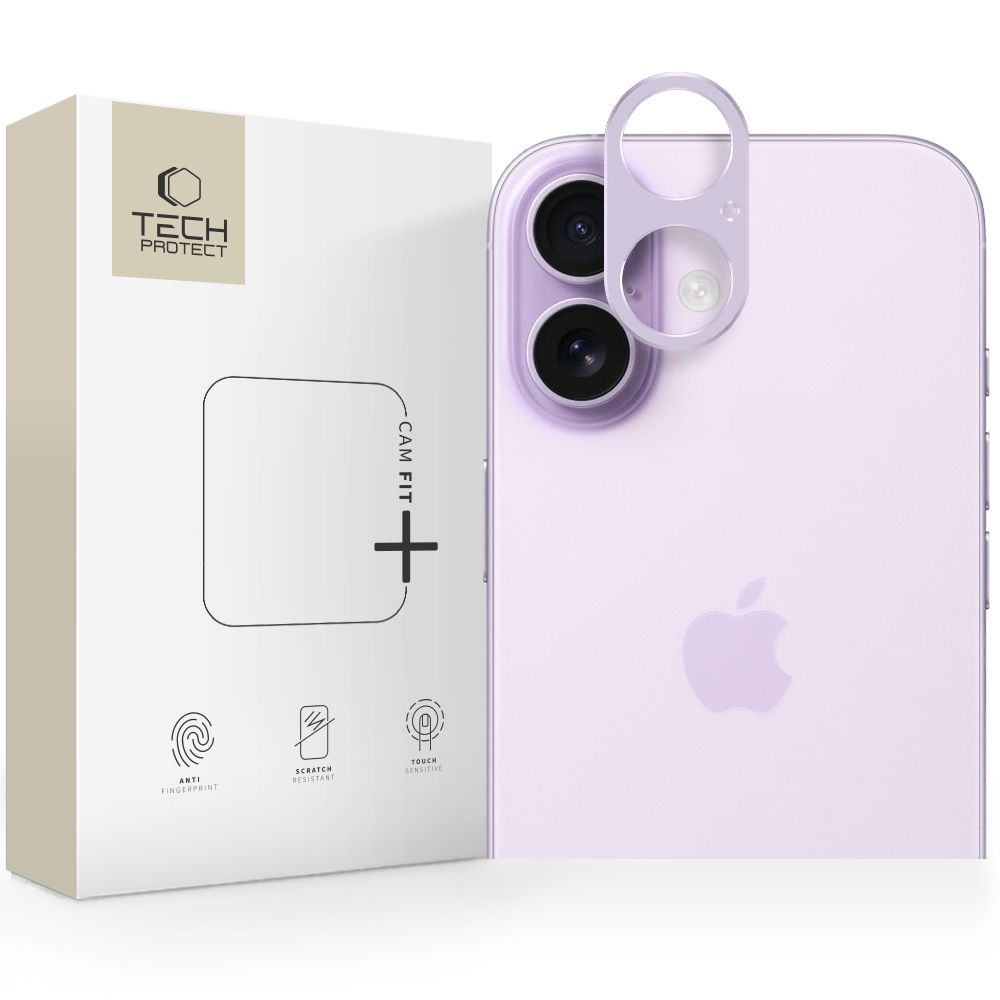 Tech-Protect Camalloy Fit+ kameras stikls iPhone 17 violets