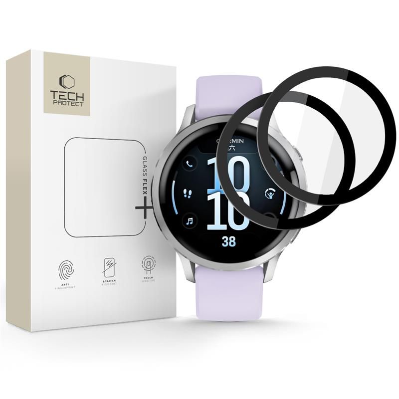 Tech-Protect Glass Flex+ aizsargstikls 2 gab. Garmin Venu 4 41mm melns