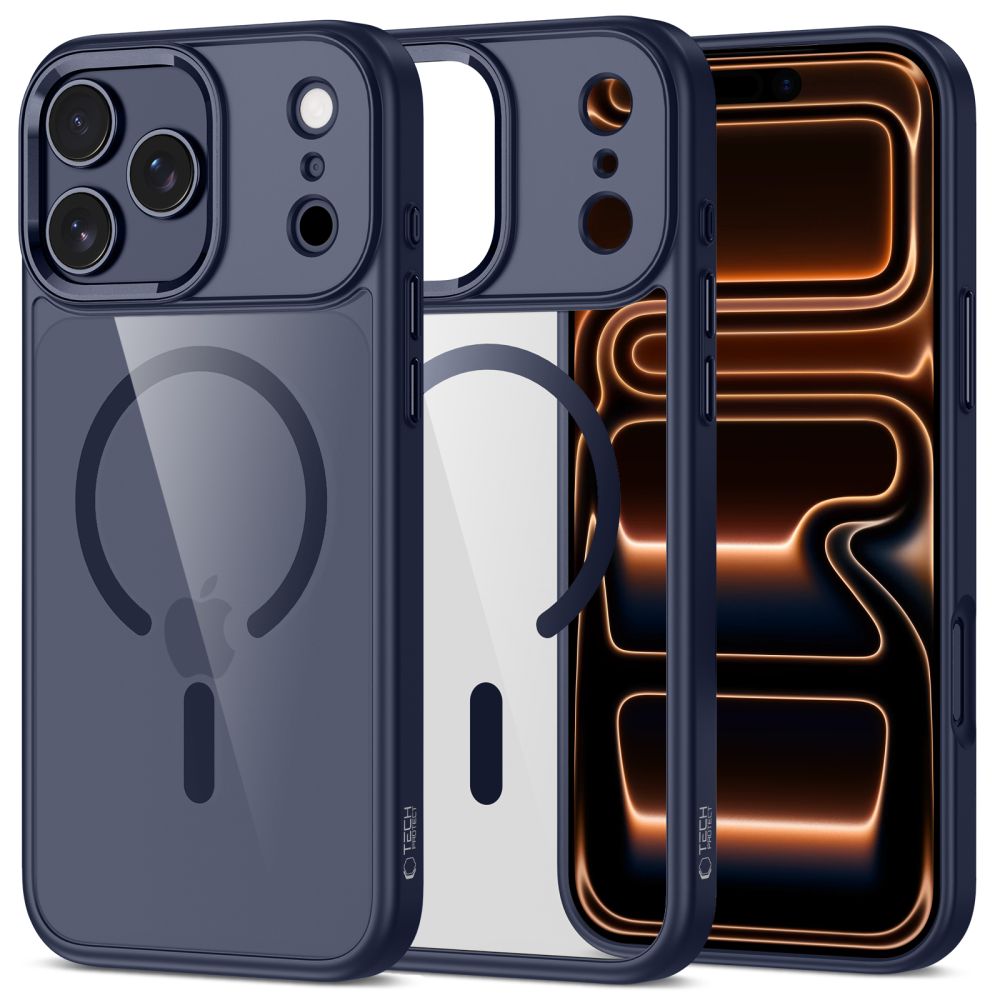 Tech-Protect MagMat MagSafe maciņš iPhone 17 Pro Max caurspīdīgs tumši zils
