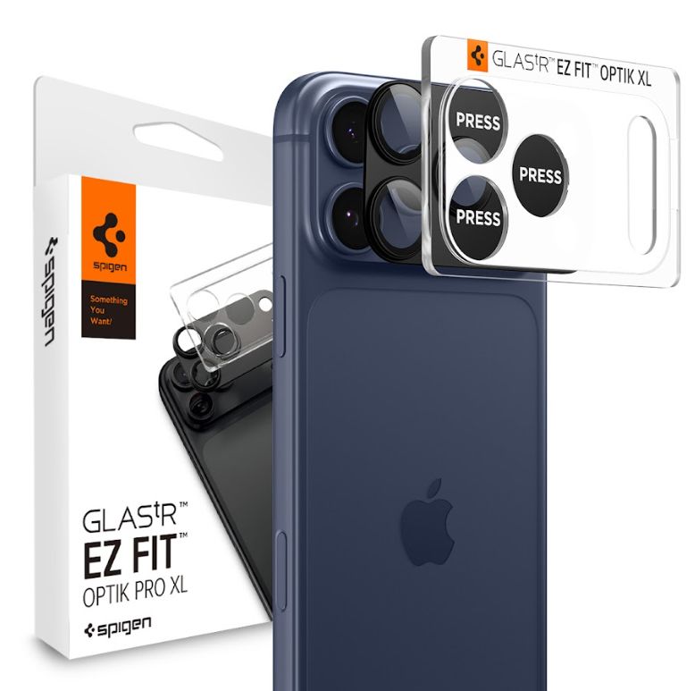 Spigen Optik Pro XL kameras stikls iPhone 17 Pro melns