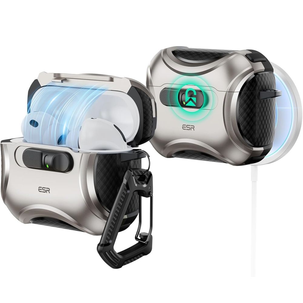 ESR Cyber FlickLock MagSafe macins priekš AirPods Pro 3 - Sudraba