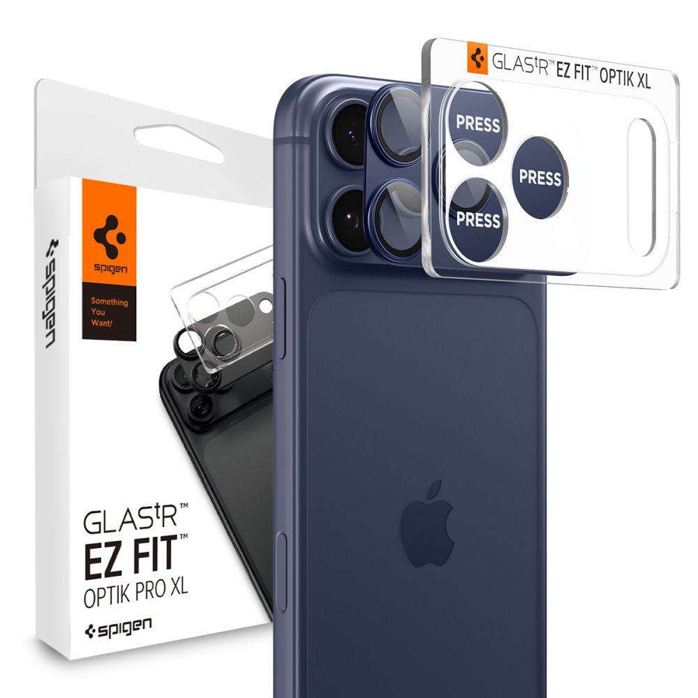 Spigen Optik Pro XL kameras objektiva stikls priekš iPhone 17 Pro Max - Tumši zils