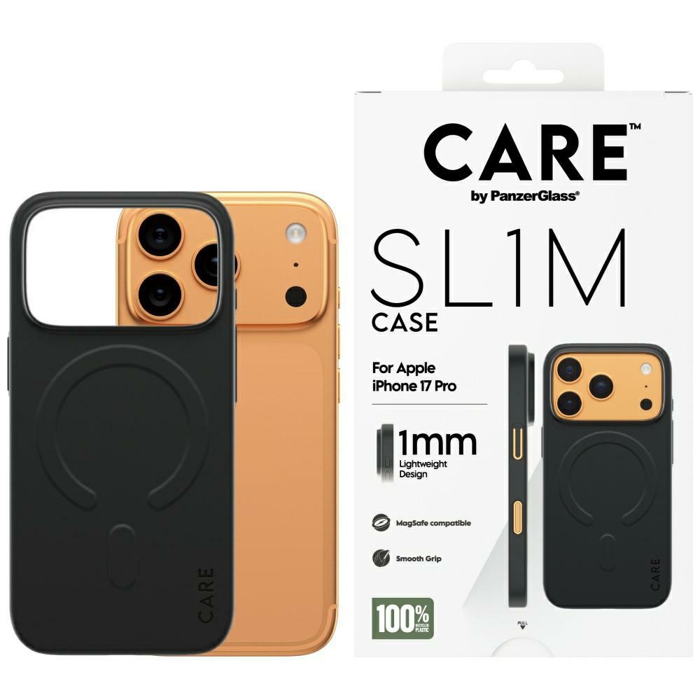 CARE by PanzerGlass SL1M MagSafe macins iPhone 17 Pro - melns