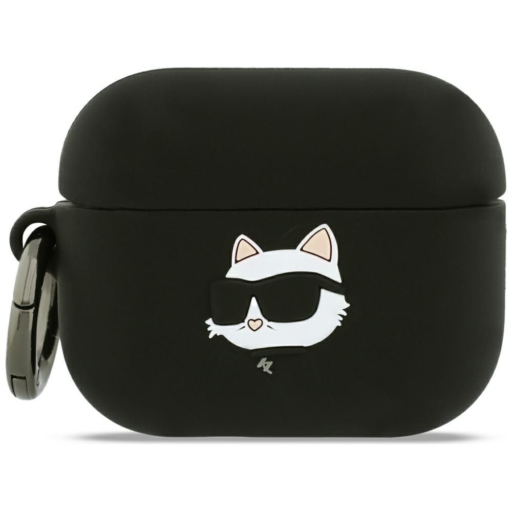 Karl Lagerfeld Silicone Choupette Head 3D macins AirPods Pro 3 - melns