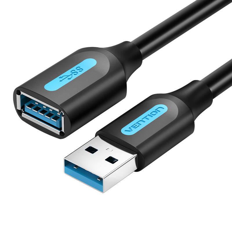 Pagarinājuma kabelis USB 3.0 tēviņš uz mātīti Vention CBHBH 2m melns