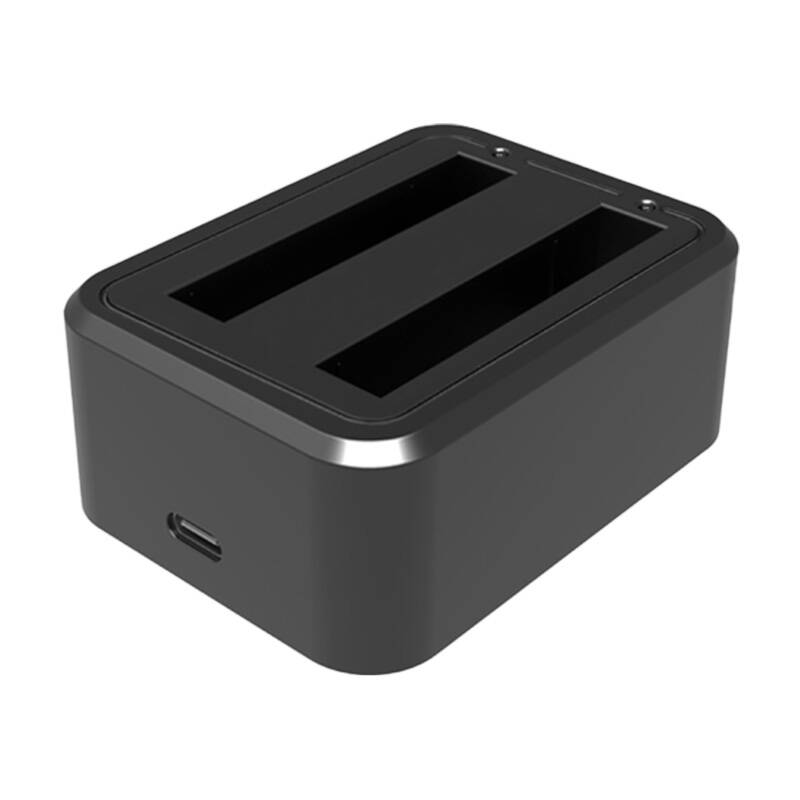 USB divu bateriju lādētājs PULUZ paredzēts Insta360 X3