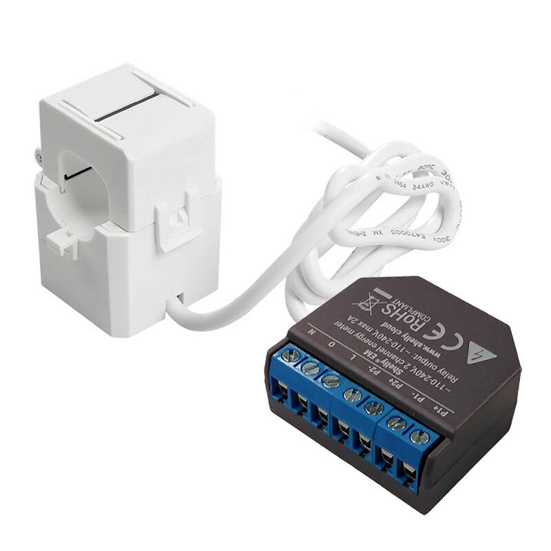 Shelly komplekts EM + 50A transformators (enerģijas mērīšana)