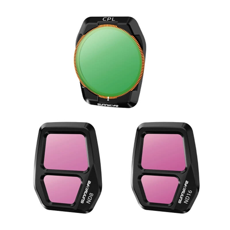 Sunnylife A3S-FI925CPL regulējams objektīva filtrs, CPL+ND8+ND16 AIR 3S 3gab.