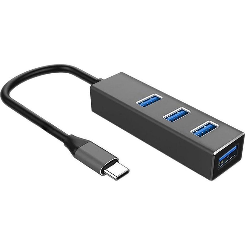 ART adapteris HUB 4in1 Type C HUB USBC-USB3 OEM-C15 melns