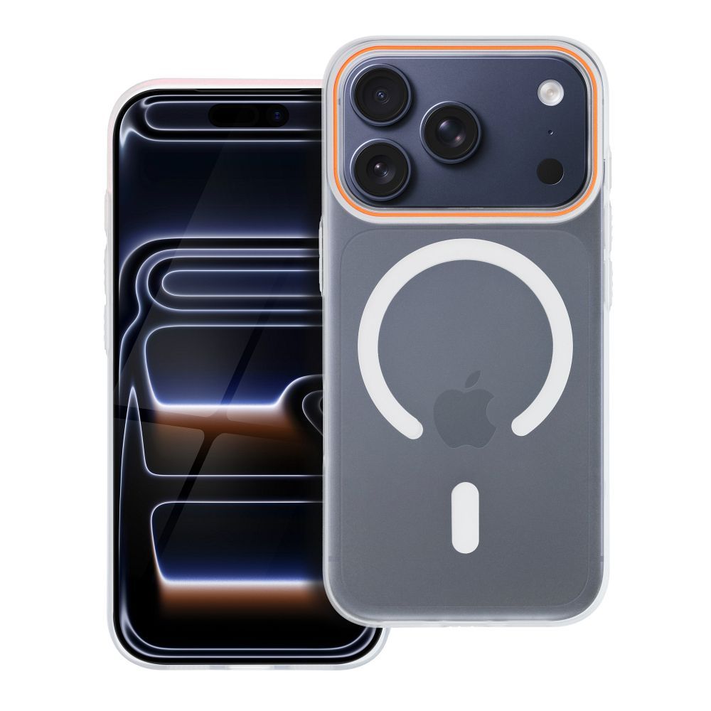 Maciņš GO ORANGE saderīgs ar MagSafe telefonam IPHONE 17 Pro Max caurspīdīgs