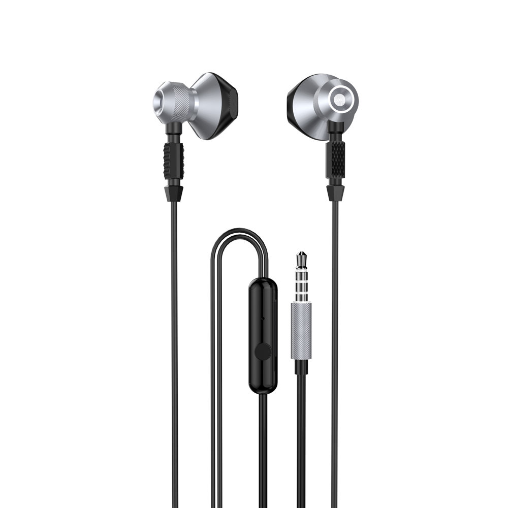 Dudao metāla vadu austiņas 3.5mm Mini Jack pelēkas (X2C-Gray)