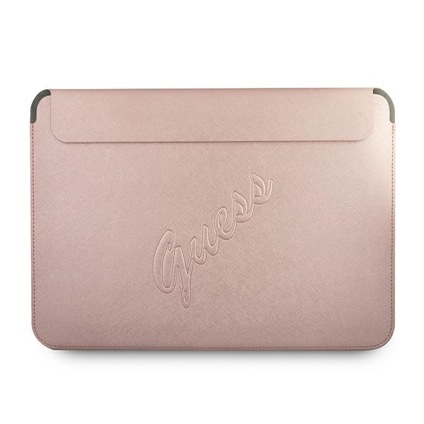 Guess Saffiano Script vāciņš 13" klēpjdatoram - rozā