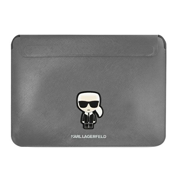 Karl Lagerfeld Saffiano Ikonik Karl apvalks 13-14" klēpjdatoram - sudraba