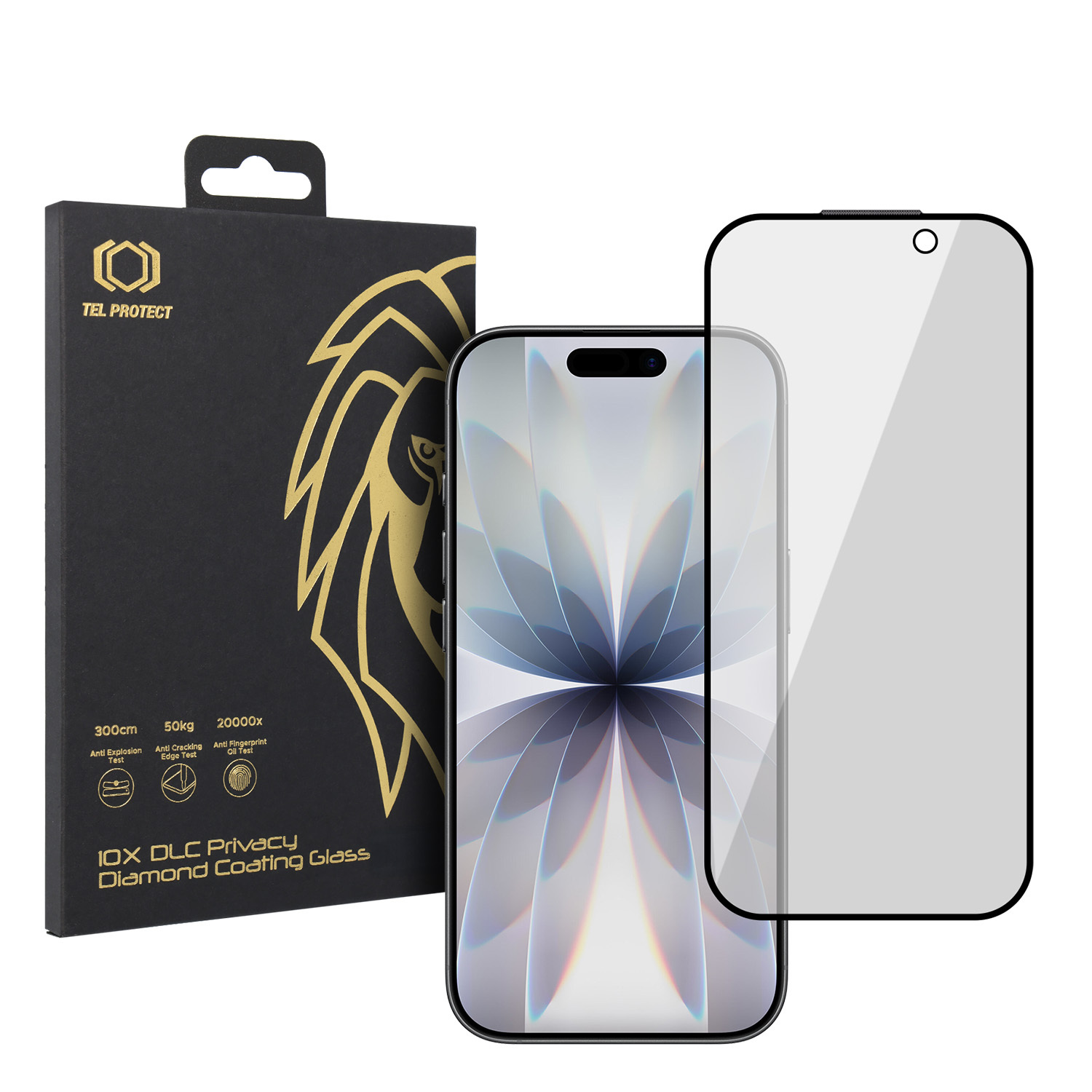 Rūdīts stikls Tel Protect 10X Privacy DLC Diamond Coating priekš Iphone 16 Pro/17