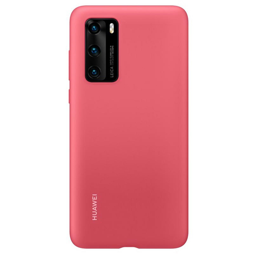 Oriģinālais maciņš Huawei P40 - silikona aizsargmaciņš (51993727) sarkans