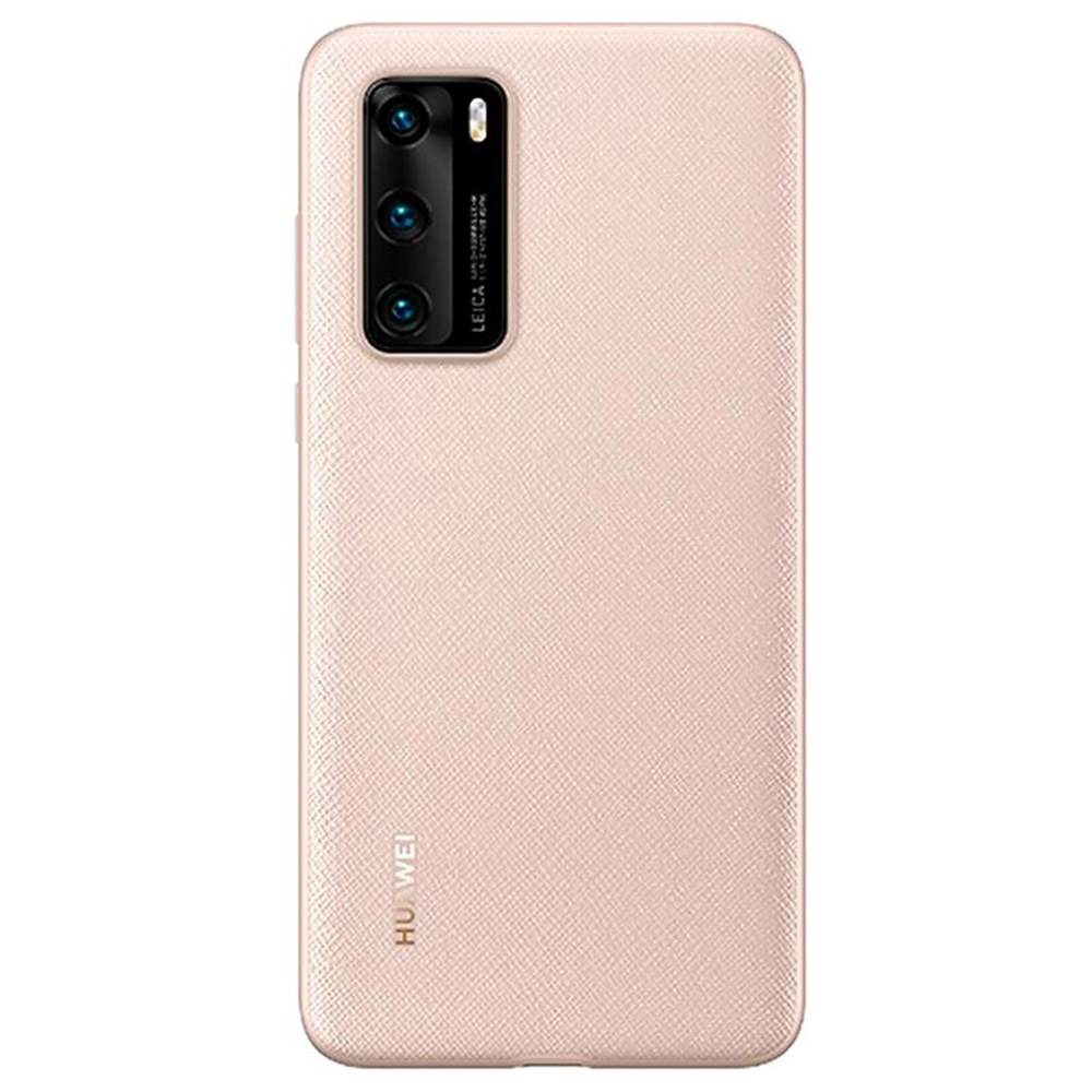 Oriģinālais maciņš Huawei P40 - PU aizsargmaciņš (51993713) rozā