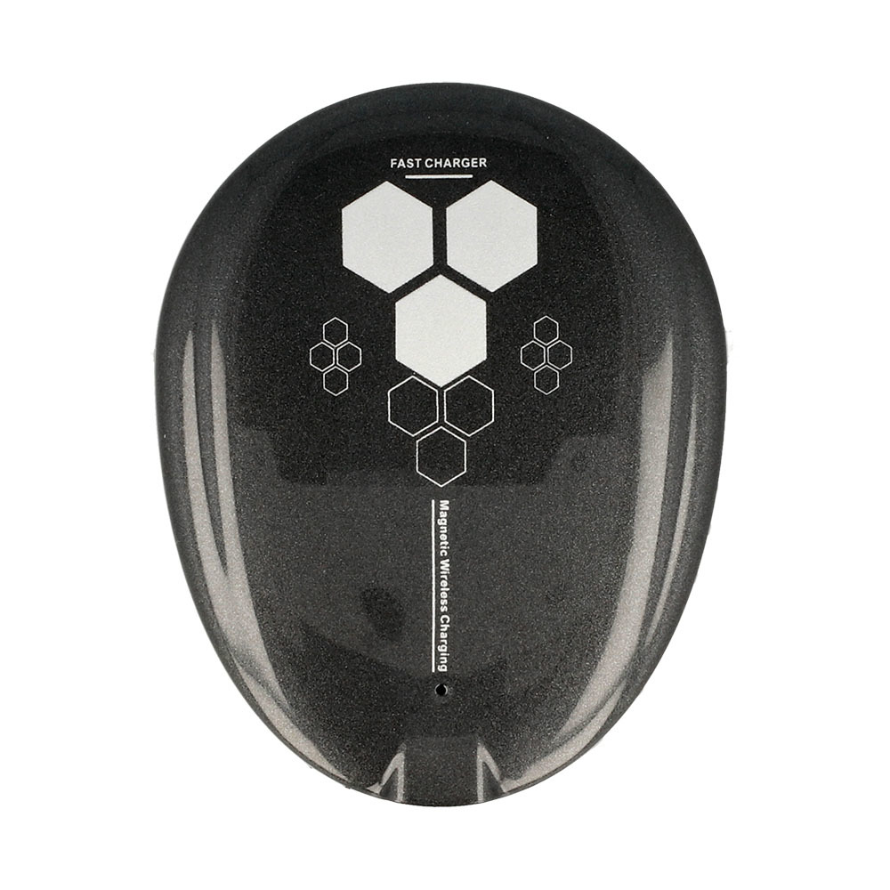 Bezvadu indukcijas lādētājs QI universāls ātrā uzlāde magnētisks - C01 15W melns (min.2A)