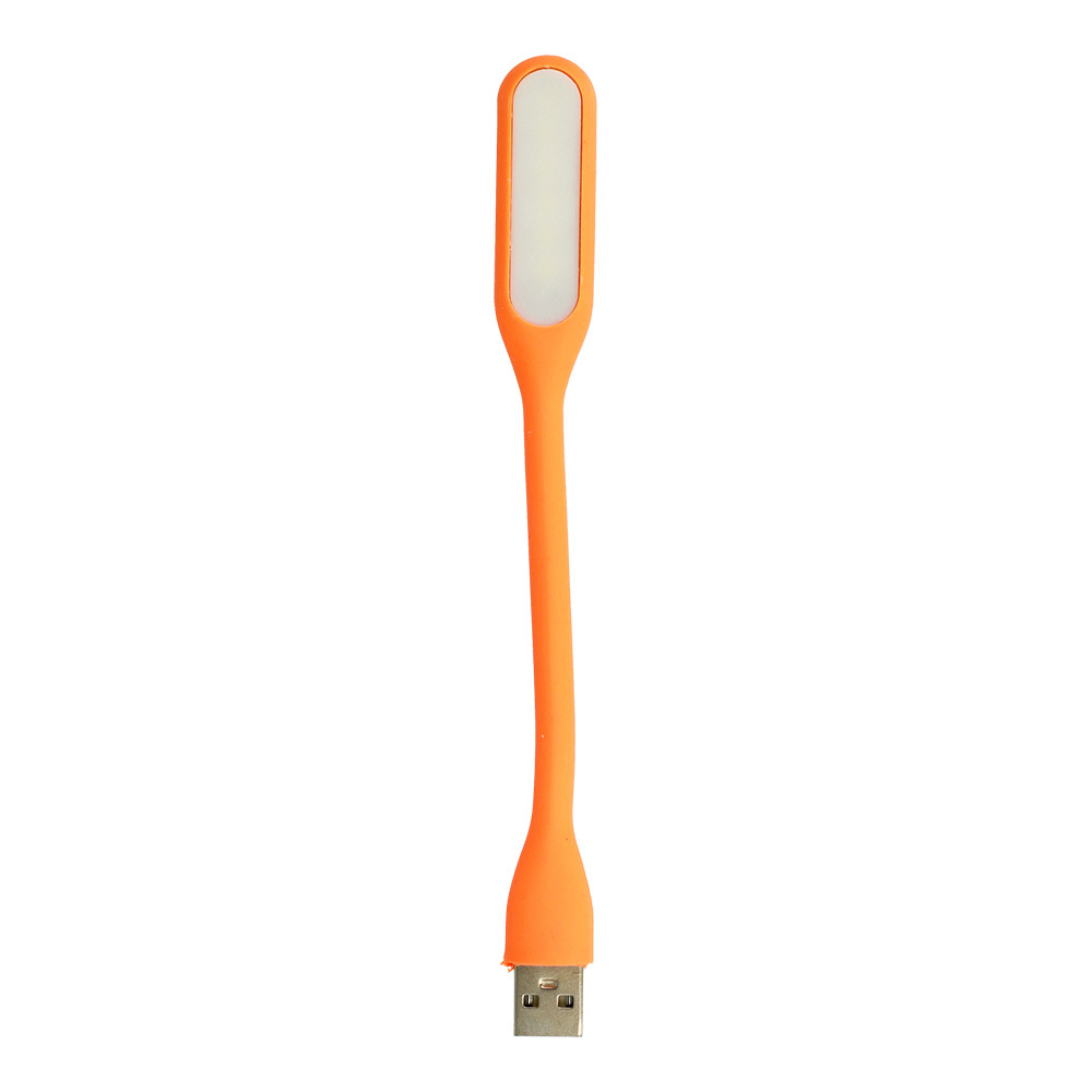 Mini LED lampa silikona USB oranža