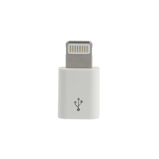 Lādētāja adapteris - Micro USB uz Lightning - balts