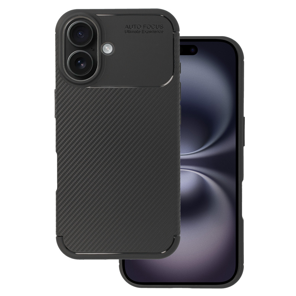 Tel Protect Carbon Elite maciņš iPhone 16 melns