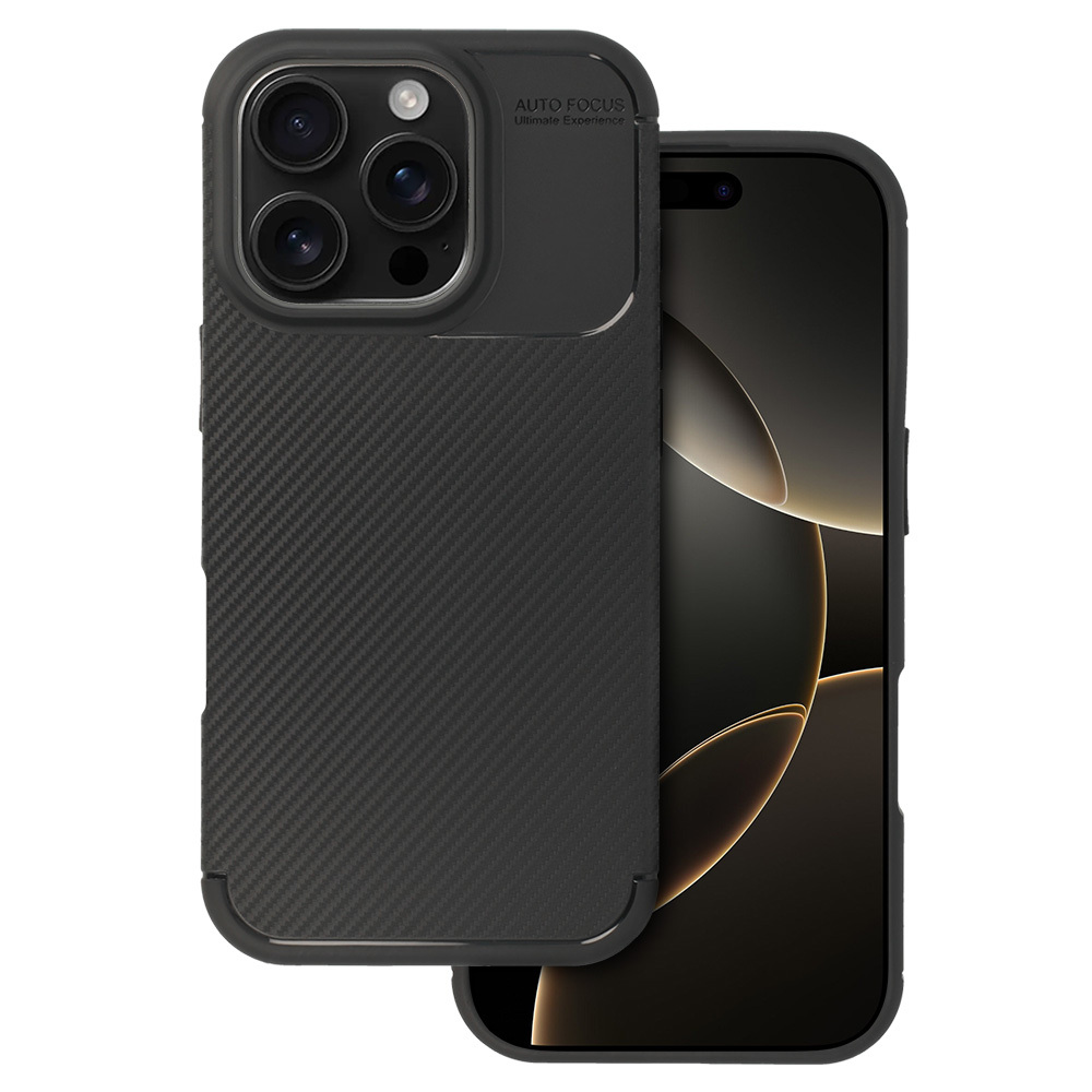 Tel Protect Carbon Elite maciņš iPhone 16 Pro melns