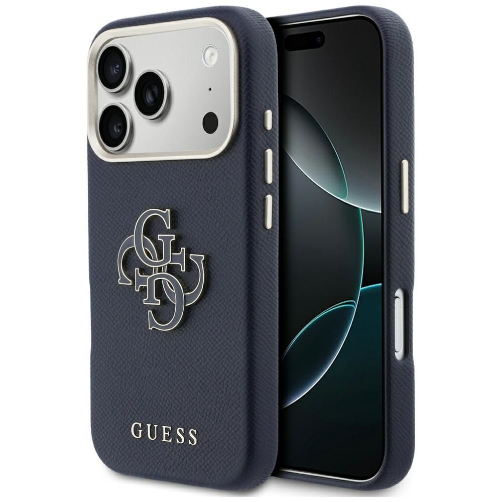 Guess FW sveķu logotipa korpuss iPhone 17 Pro Max - Zils