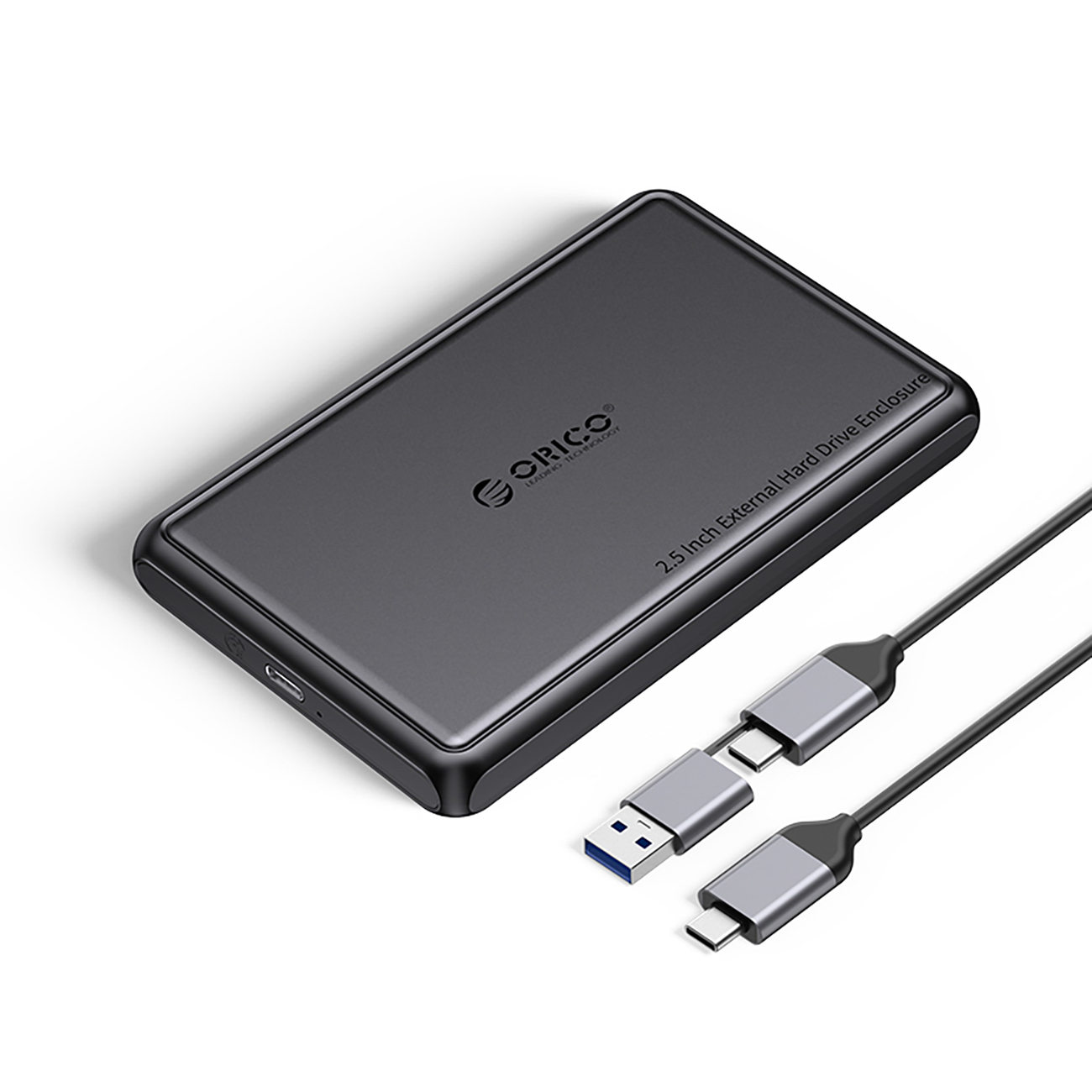 Orico DDL25-C3 2,5" HDD/SSD USB-C 5Gb/s diskdzinis - melns