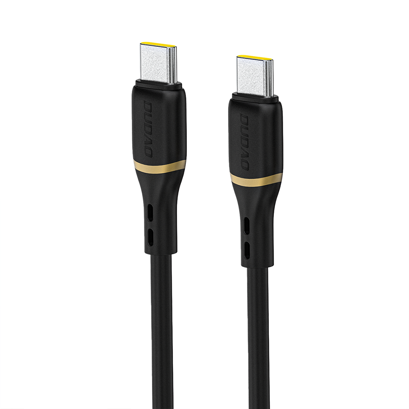 Dudao L25C USB-C Kabelis 1m 60W with Soft Silicone Braid - Melns