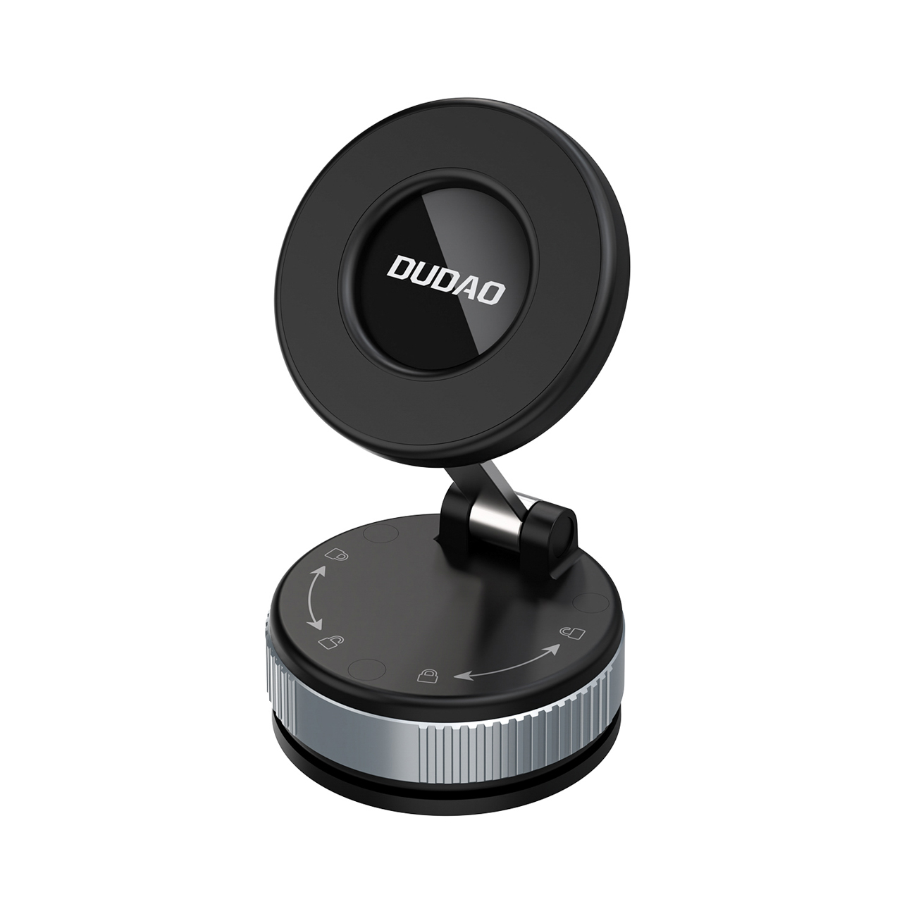 Dudao F24PRO MagSafe Compatible Car Holder with Suction Cup Windshield or Dashboard - Melns