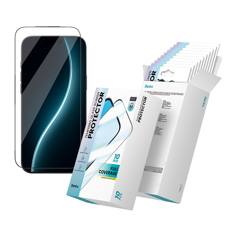 Benks Tempesarkans glass Air Shield HD (T067) Iphone 17/16 Pro melns - 10 pieces