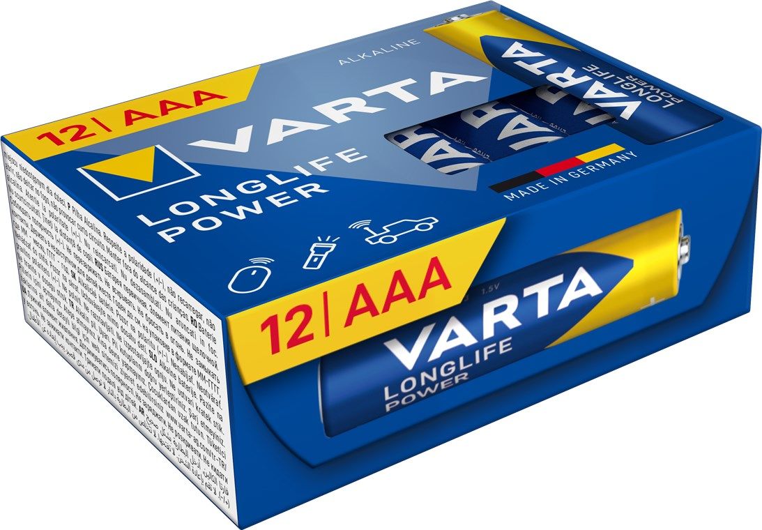 VARTA alkaline baterija R3 (AAA) Longlife Power 12 pcs