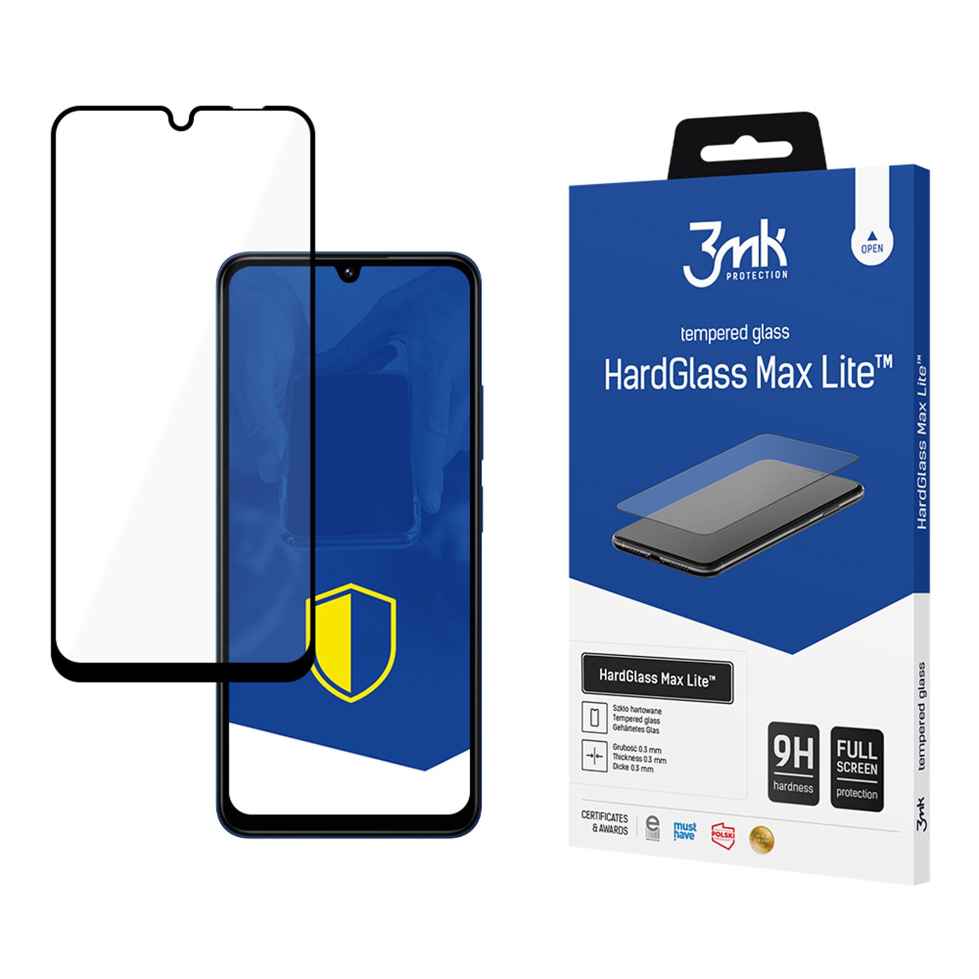 3mk HardGlass Max Lite melns Rūdīts stikls for Xiaomi Redmi 14C / Xiaomi Poco C75 / Xiaomi Redmi A4 5G
