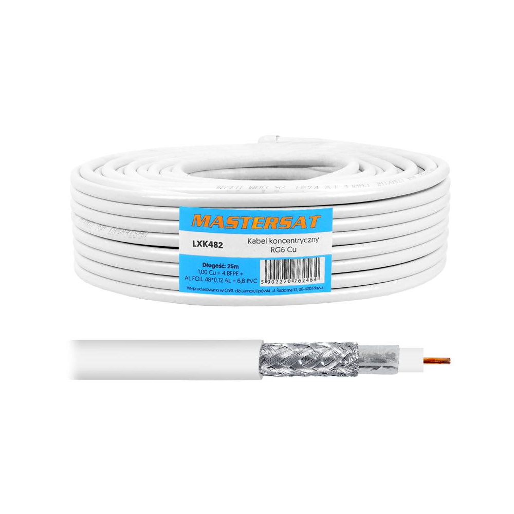 Coaxial kabelis 1Cu 48x0,12AL 25m