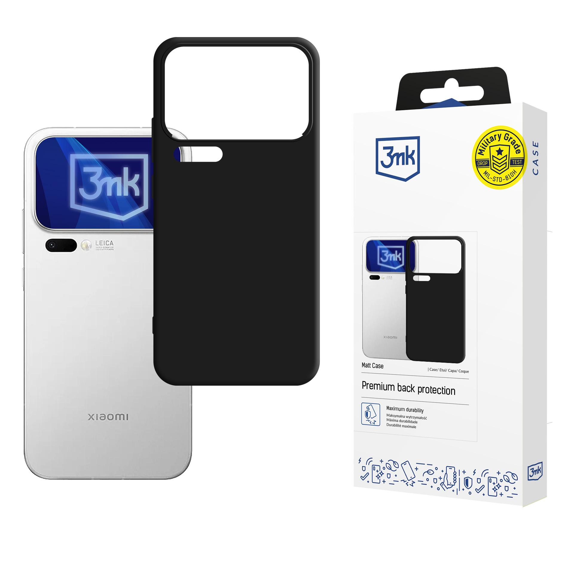 3mk Matēts Maciņš for Xiaomi 17 Pro Max - Matēts melns