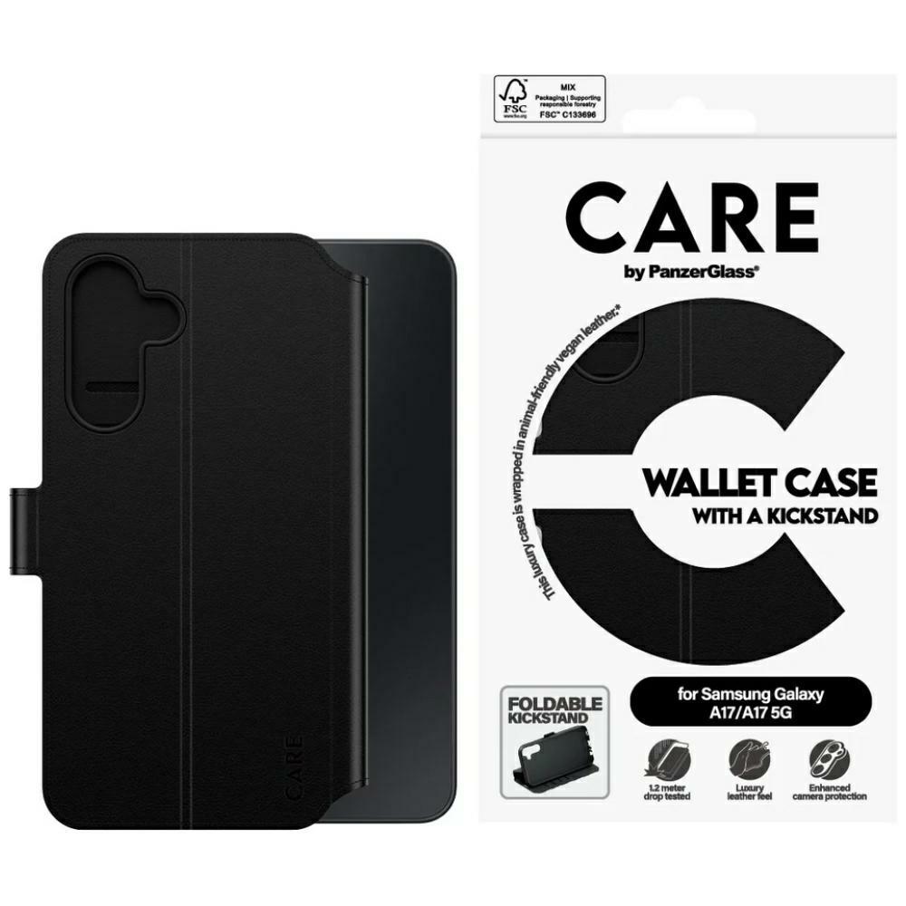 CARE by PanzerGlass Maks Maciņš M. Kickstand for Samsung Galaxy M17 5G / A17 / A17 5G - melns